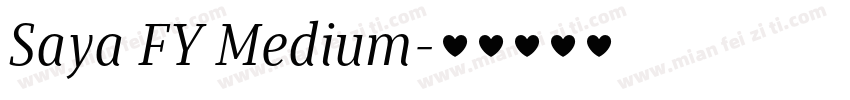 Saya FY Medium字体转换